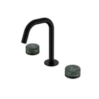 Nero Serenity Basin Set Edge Spout With Verde Alpi Handle Matte Black