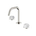 Nero Serenity Basin Set Edge Spout With Arabescato Corchia Handle Brushed Nickel