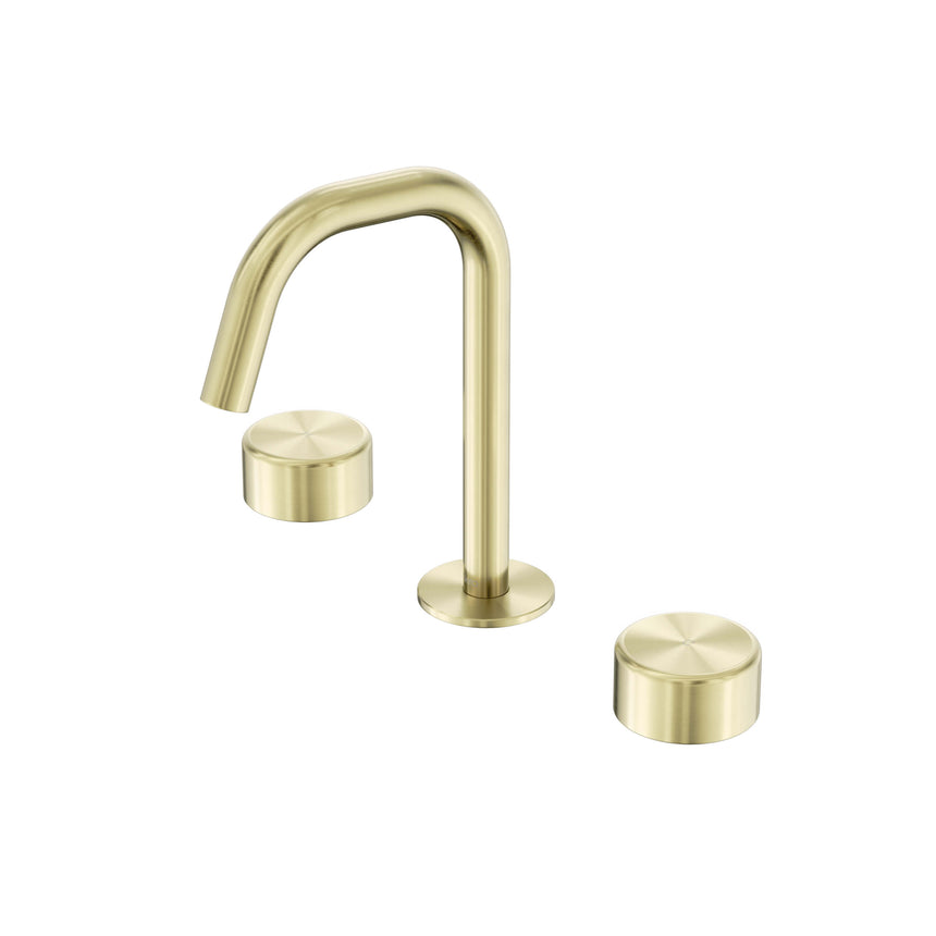 Nero Serenity Basin Set Edge Spout With Metal Handle Brushed Gold Tapware Nero Default Title