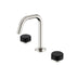 Nero Serenity Basin Set Edge Spout With Marquina Black Handle Brushed Nickel
