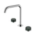 Nero Serenity Bath/Kitchen Set Edge Spout With Verde Alpi Handle Chrome