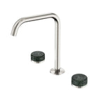Nero Serenity Bath/Kitchen Set Edge Spout With Verde Alpi Handle Brushed Nickel
