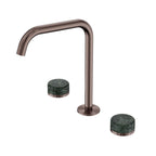 Nero Serenity Bath/Kitchen Set Edge Spout With Verde Alpi Handle Brushed Bronze