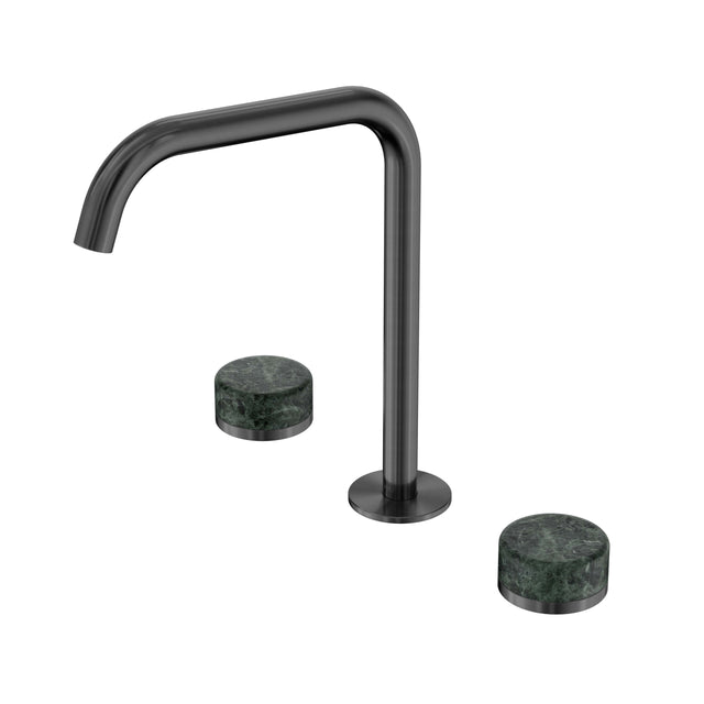 Nero Serenity Bath/Kitchen Set Edge Spout With Verde Alpi Handle Gun Metal Tapware Nero Default Title