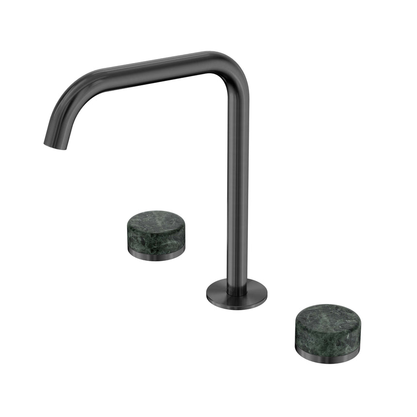 Nero Serenity Bath/Kitchen Set Edge Spout With Verde Alpi Handle Gun Metal Tapware Nero Default Title