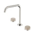 Nero Serenity Bath/Kitchen Set Edge Spout With Rome Travertine Handle Brushed Nickel