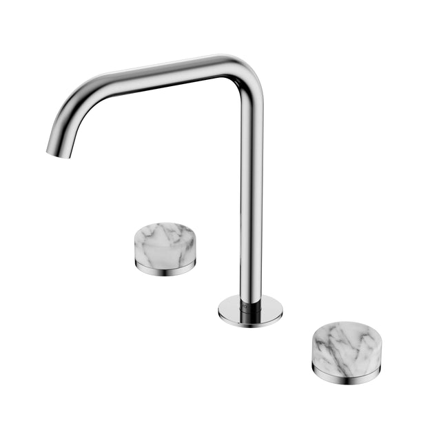Nero Serenity Bath/Kitchen Set Edge Spout With Arabescato Corchia Handle Chrome Tapware Nero Default Title
