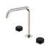 Nero Serenity Bath/Kitchen Set Edge Spout With Marquina Black Handle Brushed Nickel