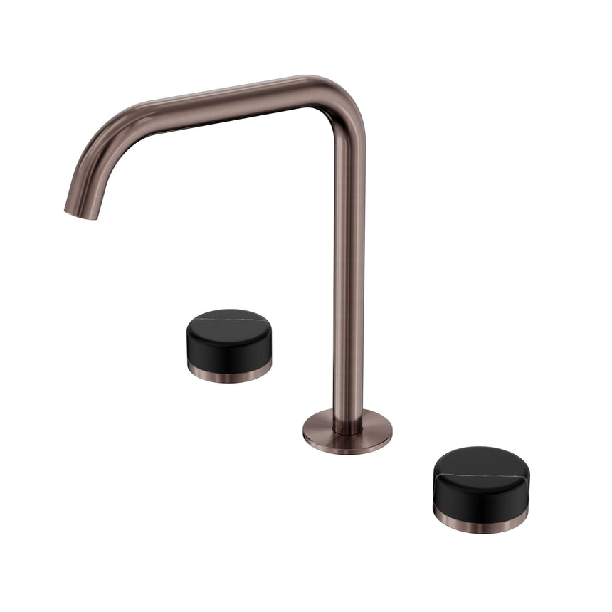 Nero Serenity Bath/Kitchen Set Edge Spout With Marquina Black Handle Brushed Bronze Tapware Nero Default Title