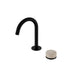 Nero Serenity Progressive Basin Mixer Arc Spout With Rome Travertine Handle Matte Black