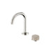 Nero Serenity Progressive Basin Mixer Arc Spout With Rome Travertine Handle Brushed Nickel