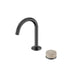 Nero Serenity Progressive Basin Mixer Arc Spout With Rome Travertine Handle Gun Metal