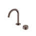 Nero Serenity Progressive Basin Mixer Arc Spout With Metal Handle Brushed Bronze