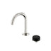 Nero Serenity Progressive Basin Mixer Arc Spout With Marquina Black Handle Brushed Nickel
