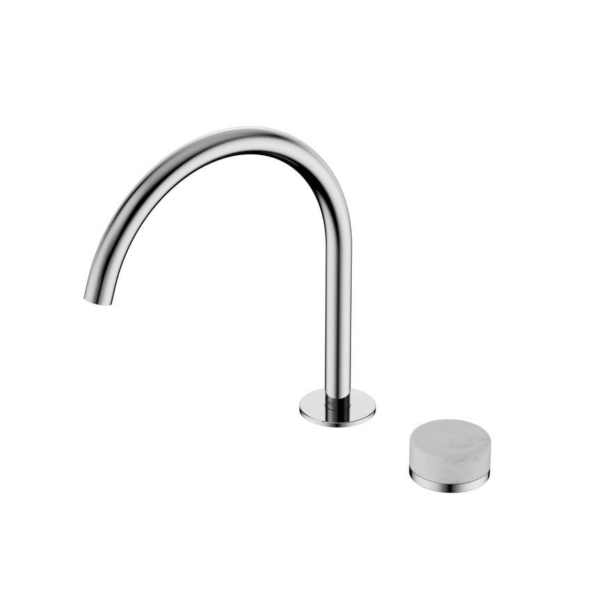 Nero Serenity Progressive Bath/Kitchen Mixer Arc Spout With Carrara Handle Chrome Tapware Nero Default Title