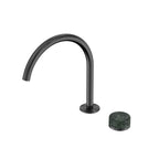 Nero Serenity Progressive Bath/Kitchen Mixer Arc Spout With Verde Alpi Handle Gun Metal