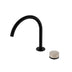 Nero Serenity Progressive Bath/Kitchen Mixer Arc Spout With Rome Travertine Handle Matte Black