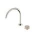 Nero Serenity Progressive Bath/Kitchen Mixer Arc Spout With Rome Travertine Handle Brushed Nickel