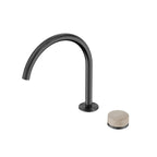 Nero Serenity Progressive Bath/Kitchen Mixer Arc Spout With Rome Travertine Handle Gun Metal
