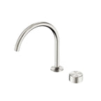 Nero Serenity Progressive Bath/Kitchen Mixer Arc Spout With Metal Handle Brushed Nickel