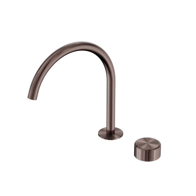Nero Serenity Progressive Bath/Kitchen Mixer Arc Spout With Metal Handle Brushed Bronze Tapware Nero Default Title