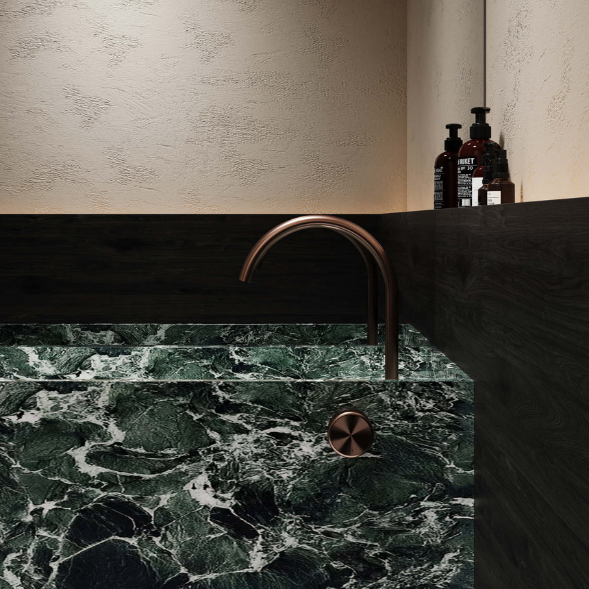Nero Serenity Progressive Bath/Kitchen Mixer Arc Spout With Metal Handle Brushed Bronze Tapware Nero