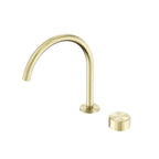 Nero Serenity Progressive Bath/Kitchen Mixer Arc Spout With Metal Handle Brushed Gold