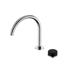 Nero Serenity Progressive Bath/Kitchen Mixer Arc Spout With Marquina Black Handle Chrome