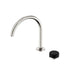 Nero Serenity Progressive Bath/Kitchen Mixer Arc Spout With Marquina Black Handle Brushed Nickel