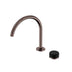 Nero Serenity Progressive Bath/Kitchen Mixer Arc Spout With Marquina Black Handle Brushed Bronze