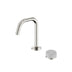 Nero Serenity Progressive Basin Mixer Edge Spout With Carrara Handle Brushed Nickel