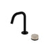 Nero Serenity Progressive Basin Mixer Edge Spout With Rome Travertine Handle Matte Black
