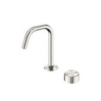 Nero Serenity Progressive Basin Mixer Edge Spout With Metal Handle Brushed Nickel