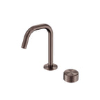 Nero Serenity Progressive Basin Mixer Edge Spout With Metal Handle Brushed Bronze