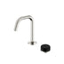 Nero Serenity Progressive Basin Mixer Edge Spout With Marquina Black Handle Brushed Nickel