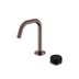 Nero Serenity Progressive Basin Mixer Edge Spout With Marquina Black Handle Brushed Bronze