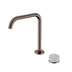 Nero Serenity Progressive Bath/Kitchen Mixer Edge Spout With Carrara Handle Brushed Bronze