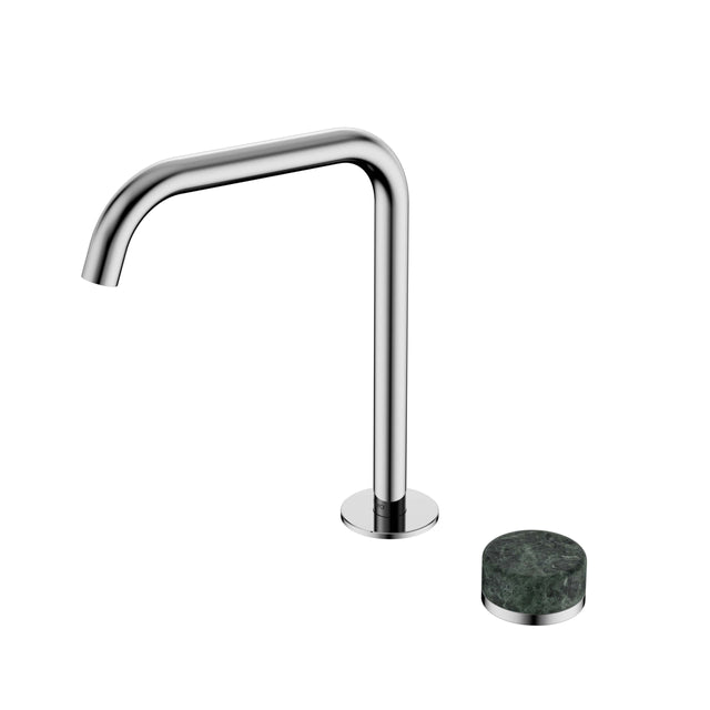 Nero Serenity Progressive Bath/Kitchen Mixer Edge Spout With Verde Alpi Handle Chrome Tapware Nero Default Title