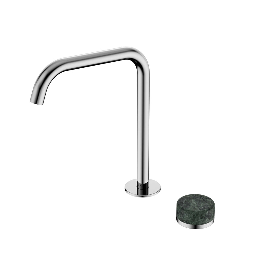Nero Serenity Progressive Bath/Kitchen Mixer Edge Spout With Verde Alpi Handle Chrome Tapware Nero Default Title