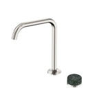 Nero Serenity Progressive Bath/Kitchen Mixer Edge Spout With Verde Alpi Handle Brushed Nickel