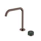Nero Serenity Progressive Bath/Kitchen Mixer Edge Spout With Verde Alpi Handle Brushed Bronze
