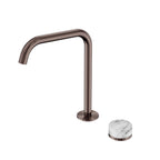 Nero Serenity Progressive Bath/Kitchen Mixer Edge Spout With Arabescato Corchia Handle Brushed Bronze