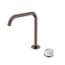 Nero Serenity Progressive Bath/Kitchen Mixer Edge Spout With Arabescato Corchia Handle Brushed Bronze