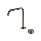 Nero Serenity Progressive Bath/Kitchen Mixer Edge Spout With Metal Handle Brushed Bronze