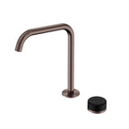 Nero Serenity Progressive Bath/Kitchen Mixer Edge Spout With Marquina Black Handle Brushed Bronze