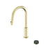 Nero Serenity Progressive Pull Out kitchen Set With Verde Alpi Handle Brushed Gold