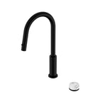 Nero Serenity Progressive Pull Out kitchen Set With Arabescato Corchia Handle Matte Black