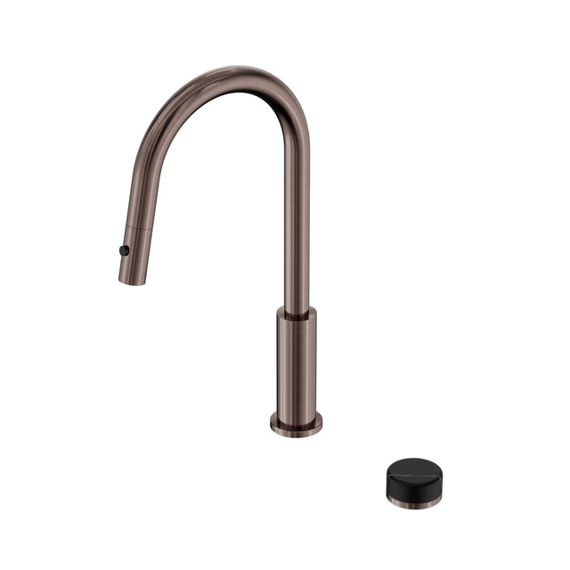 Nero Serenity Progressive Pull Out kitchen Set With Marquina Black Handle Brushed Bronze Tapware Nero Default Title