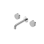 Nero Serenity Wall Basin Set 160mm Spout With Carrara Handle Chrome