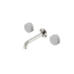 Nero Serenity Wall Basin Set 160mm Spout With Carrara Handle Brushed Nickel